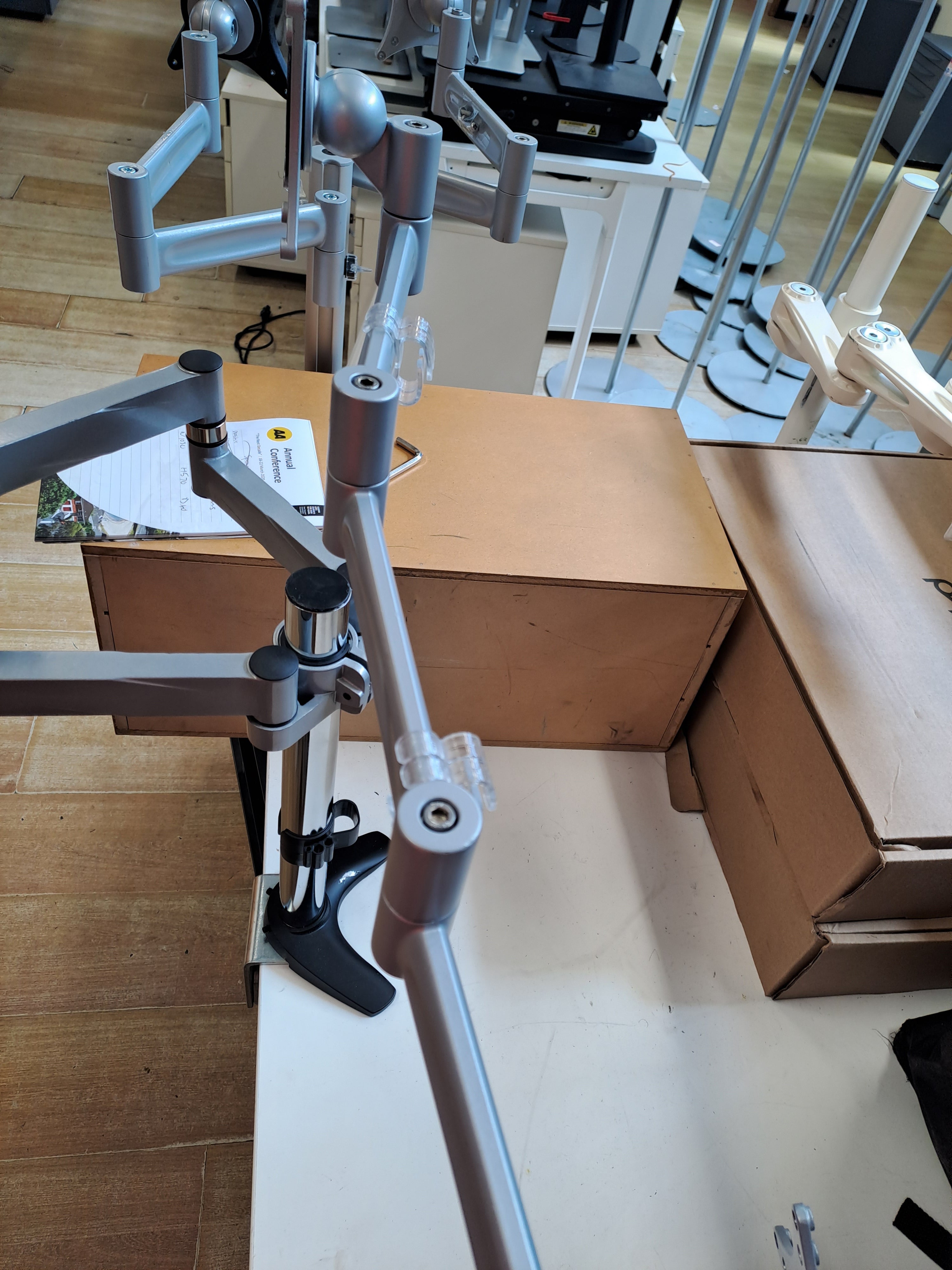 Dual Monitor Arms-Gray