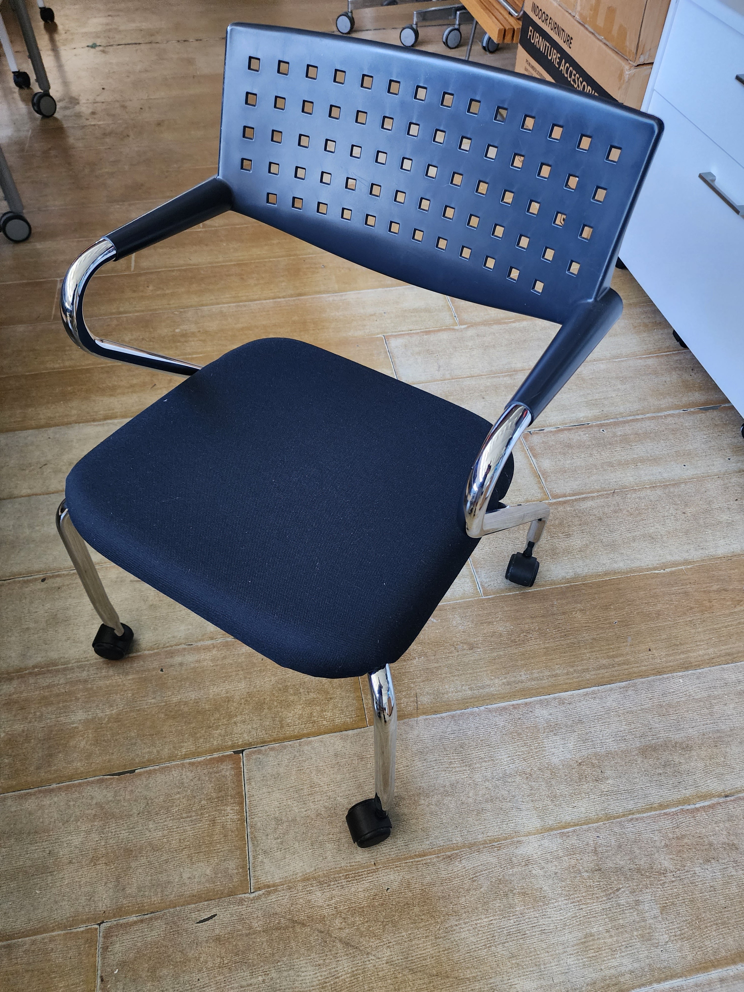 Vitra Conference Chairs-Black-On Wheels