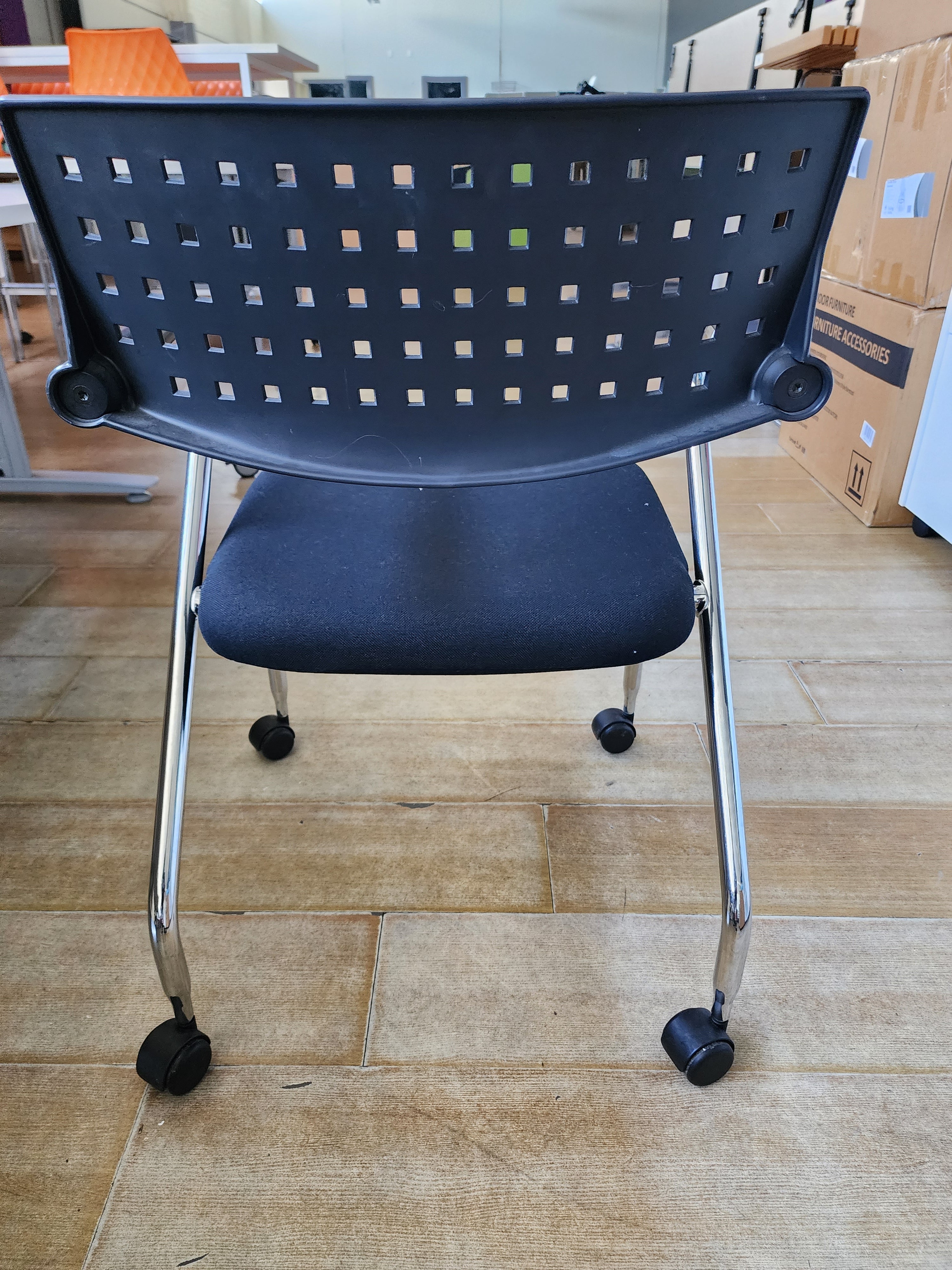 Vitra Conference Chairs-Black-On Wheels